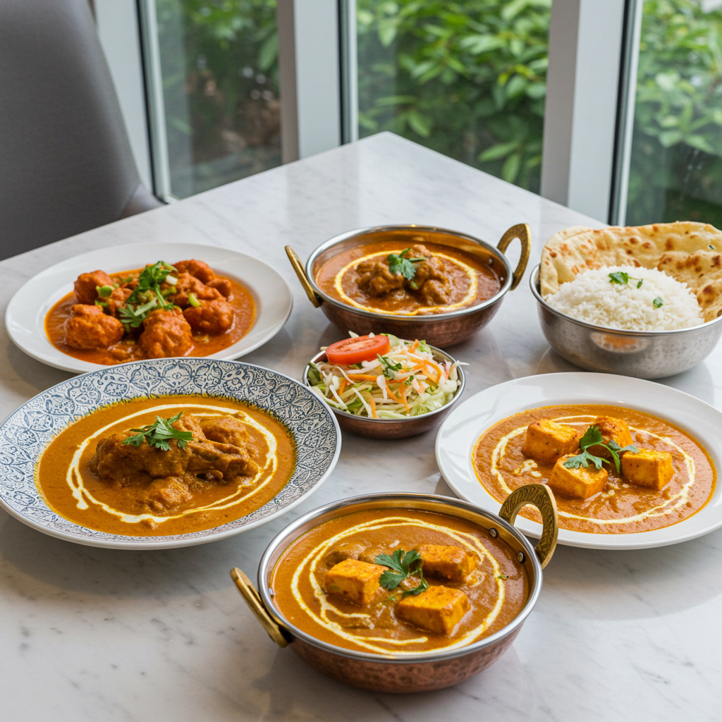 Tikka Masala - Curry Classics Indulge in our signature curry creations from across India, including our velvety Butter Chicken, rich Lamb Rogan Josh, coastal-inspired Goa Fish Curry, and creamy Paneer Butter Masala.
